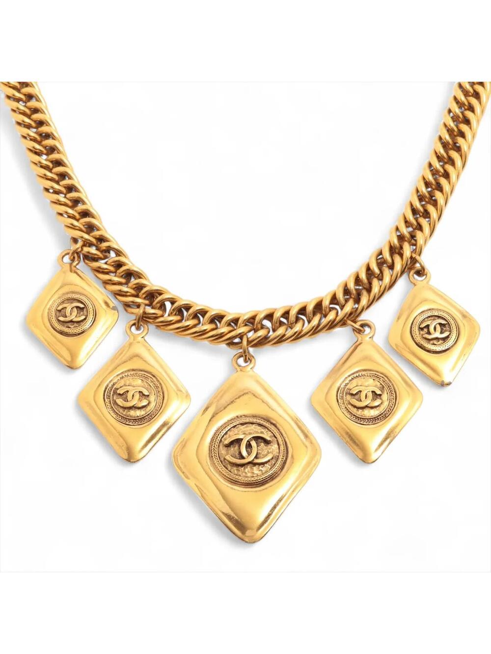 Chanel Coco Mark Necklace Gp Gold #328342C16B